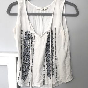 Sheer White Patterned Blouse